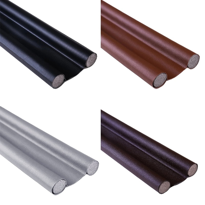 Twin-tube door draft stoppers in black, brown, gray and coffee colors