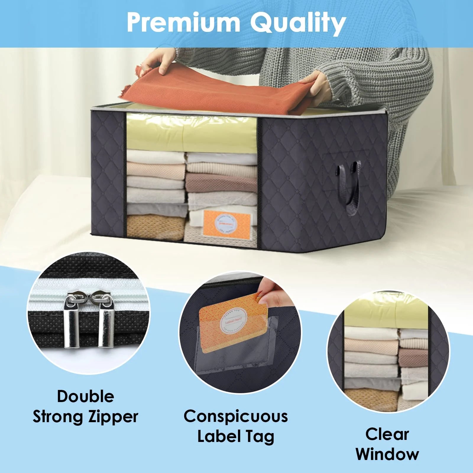6-Pack Under-Bed Storage Bags