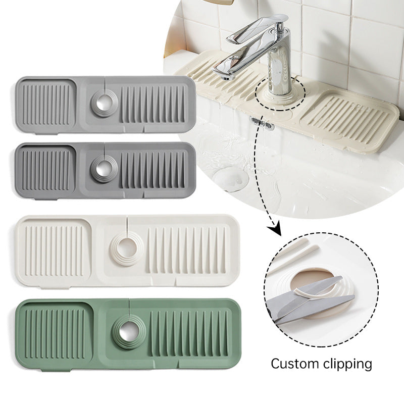 Silicone Sink Splash Guard & Draining Mat for Kitchen