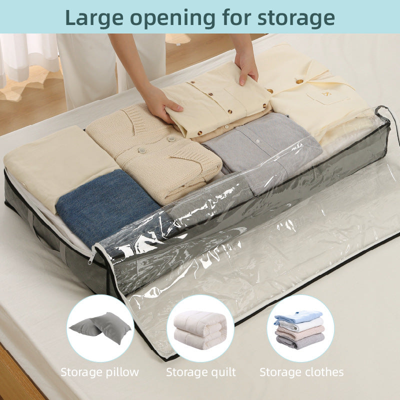 Fold-Flat Under-Bed Storage Bag with Clear Window