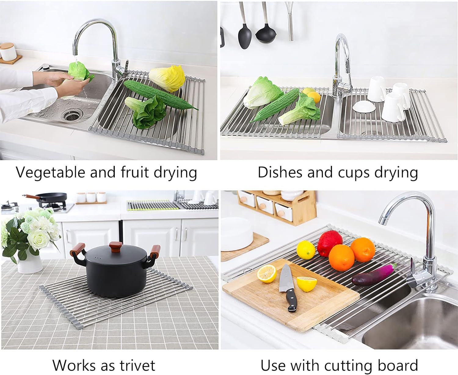 Roll-Up Over-Sink Drying Rack