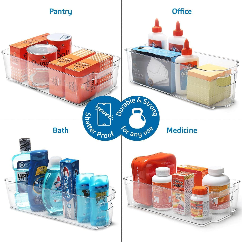 Clear Refrigerator Organizer Bin Set