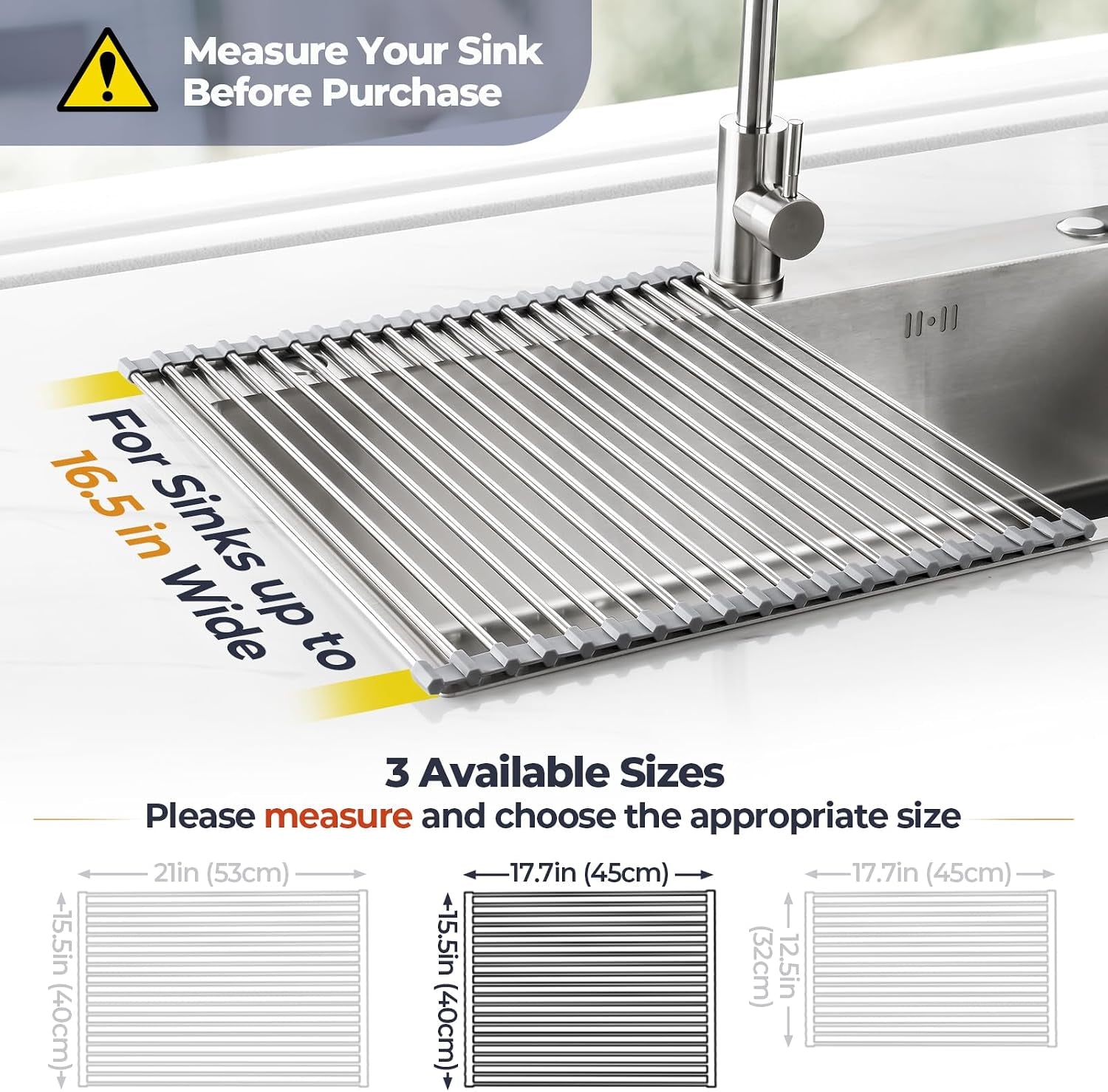 Roll-Up Over-Sink Drying Rack