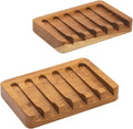Self-Draining Teak Soap Dishes – 2-Pack