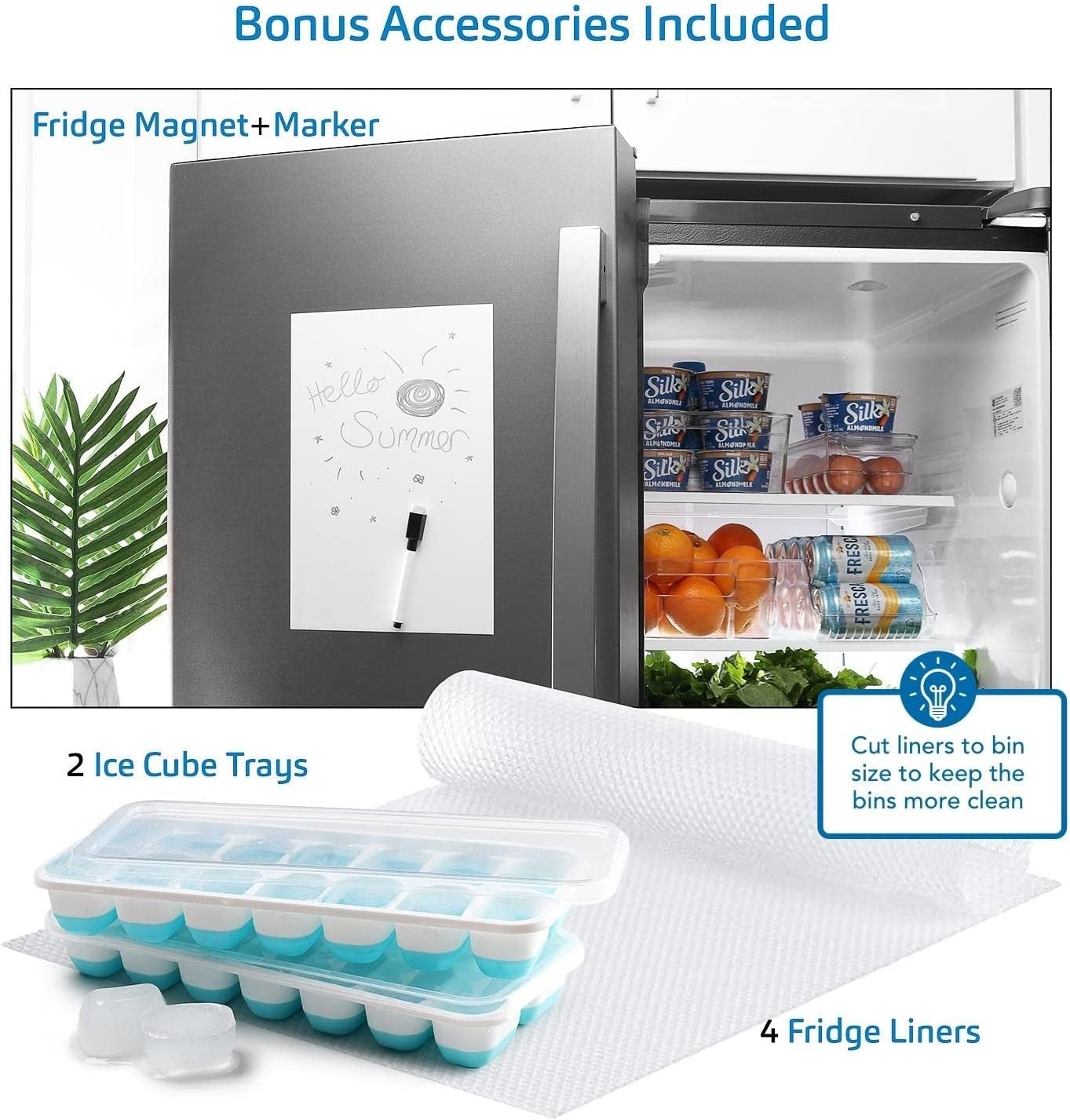 Clear Refrigerator Organizer Bin Set