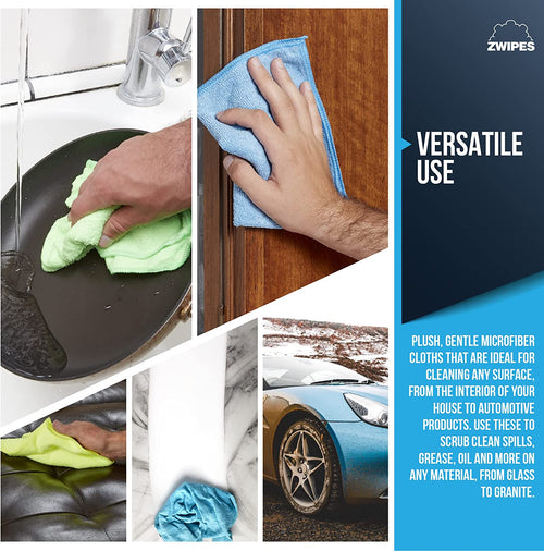 12-Pack Microfiber Cleaning Cloths
