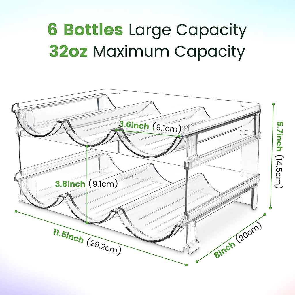 Stackable Water Bottle Organizer – 2-Pack