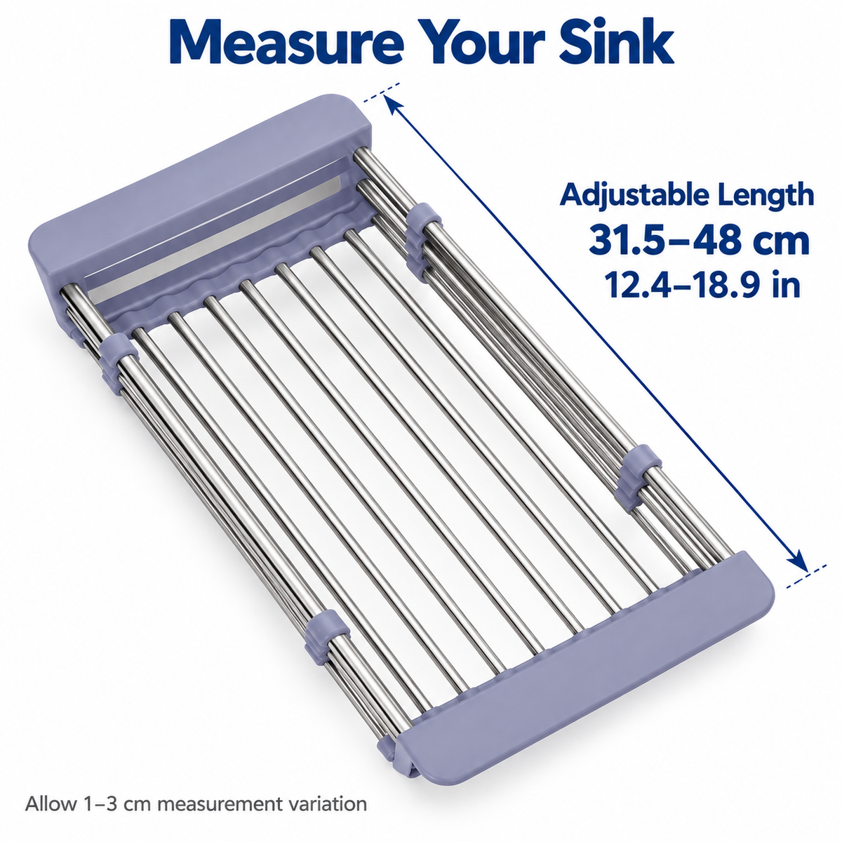 Adjustable Over-Sink Draining Basket for Kitchen Sink