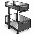 Adjustable 2-Tier Pull-Out Cabinet Storage Organizer