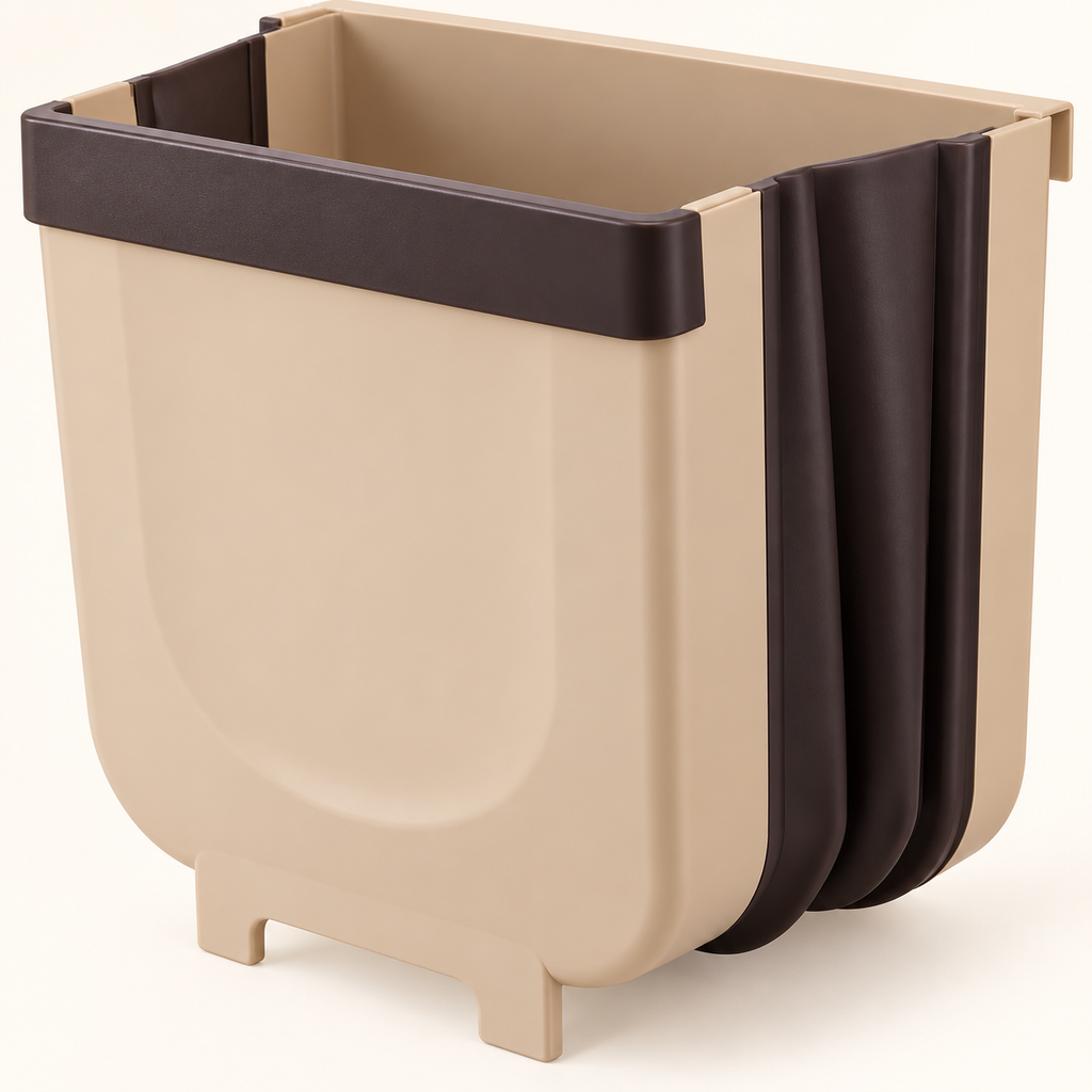 8L Foldable Cabinet-Door Trash Bin for Kitchen & Food Prep