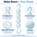 4-Slot Space-Saving Hanger Organizer for Closets