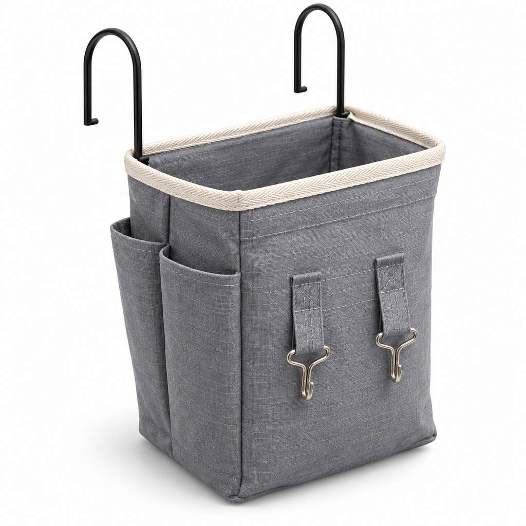 Bedside Hanging Storage Caddy with Pockets for Bedroom