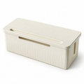 Desktop Cable & Power Strip Organizer Box for Home & Office
