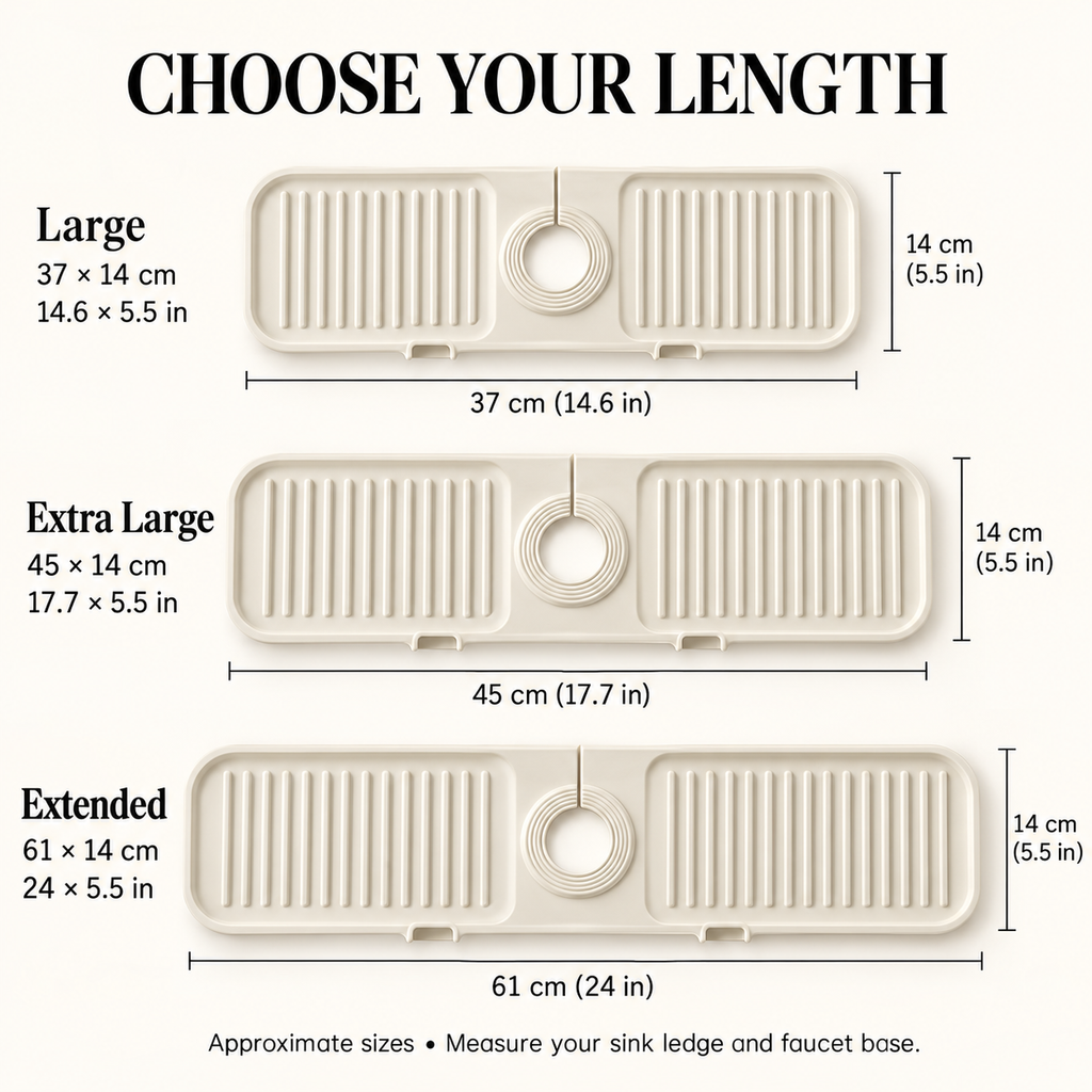 Silicone Sink Splash Guard & Draining Mat for Kitchen