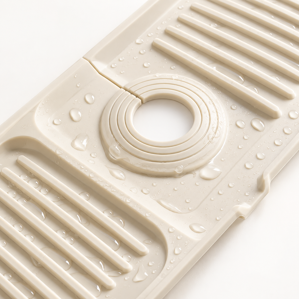 Silicone Sink Splash Guard & Draining Mat for Kitchen