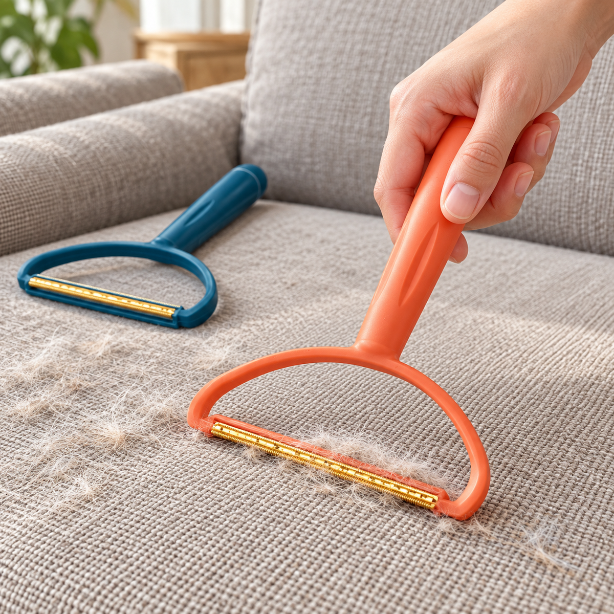 Double-Sided Manual Lint Remover for Clothes, Fabric & Pet Hair