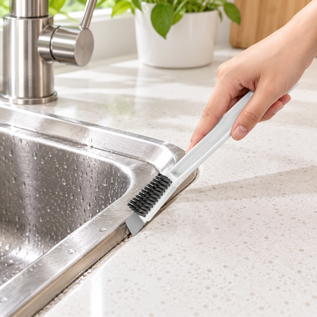 2-in-1 Crevice Scrub & Scraper Cleaning Brush Tool