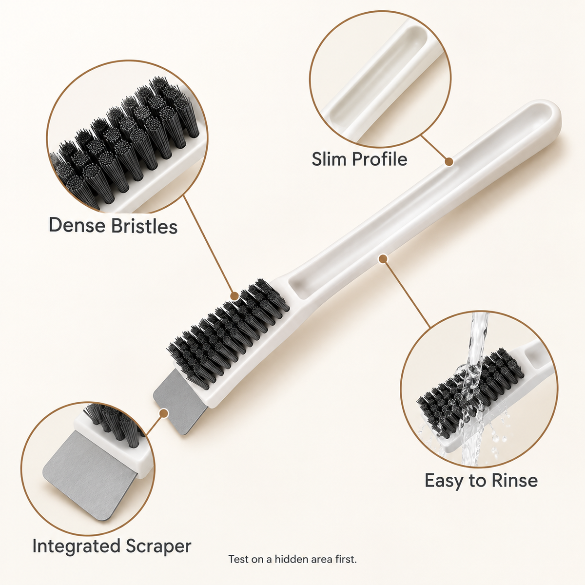 2-in-1 Crevice Scrub & Scraper Cleaning Brush Tool