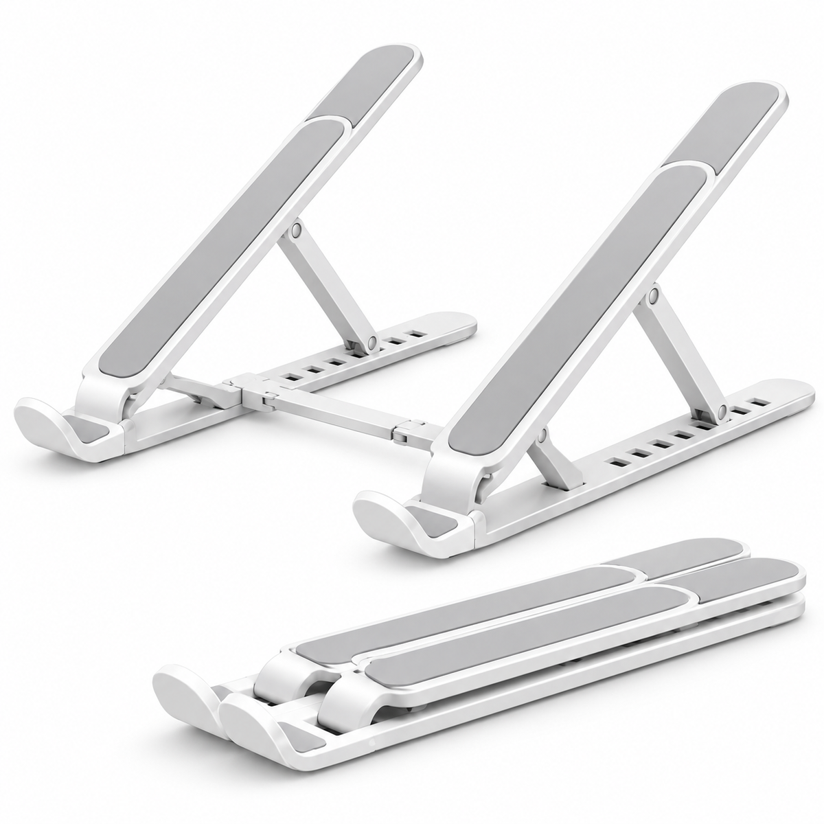 Fold-Flat Adjustable Laptop Stand for Desk and Travel
