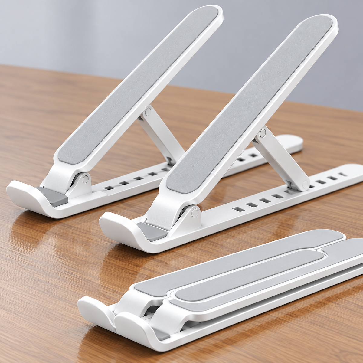 Fold-Flat Adjustable Laptop Stand for Desk and Travel