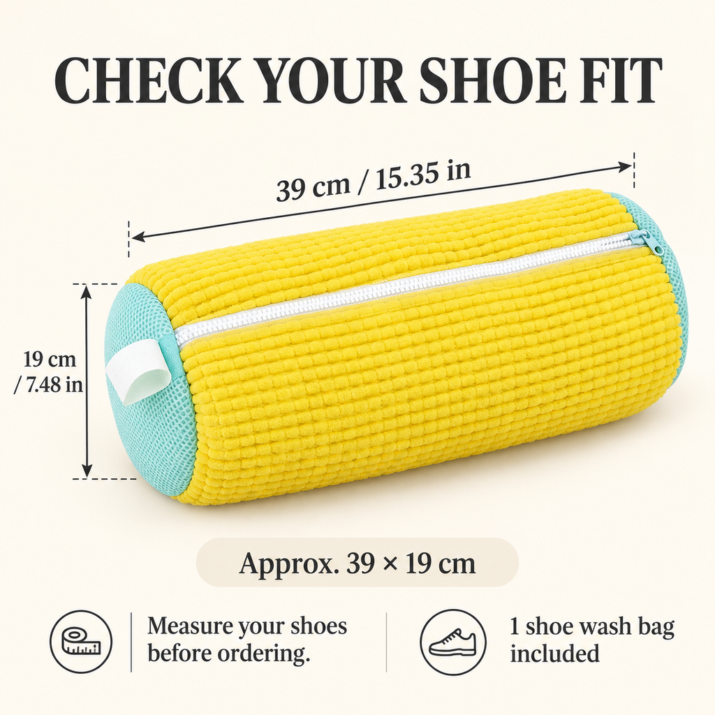 Fluffy-Fiber Shoe Wash Bag for Machine Washing Sneakers