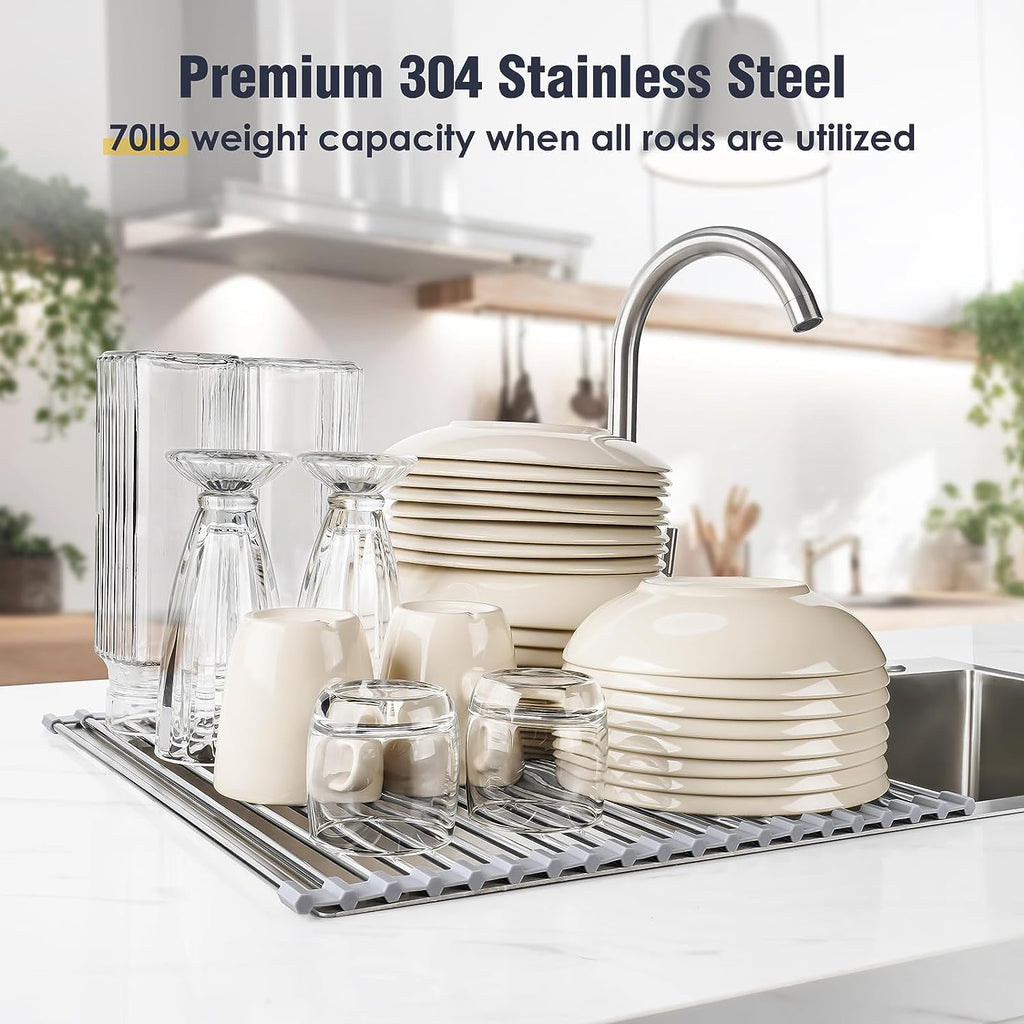 Roll-Up Over-Sink Drying Rack