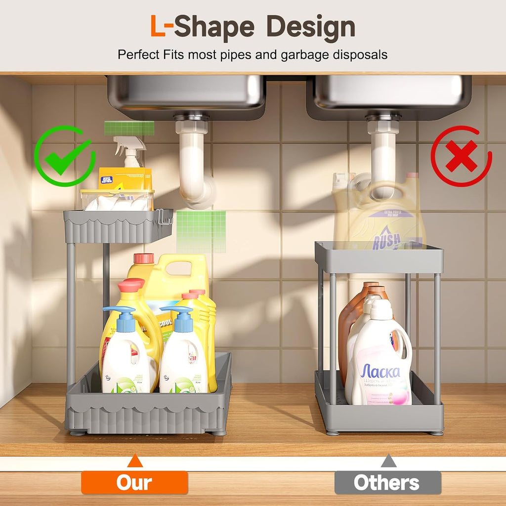 3-Pack Sliding Under-Sink Organizer