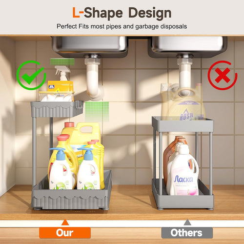 3-Pack Sliding Under-Sink Organizer