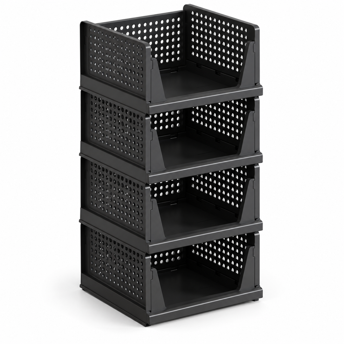 4-Pack Foldable Slide-Out Closet Storage Organizer Bins