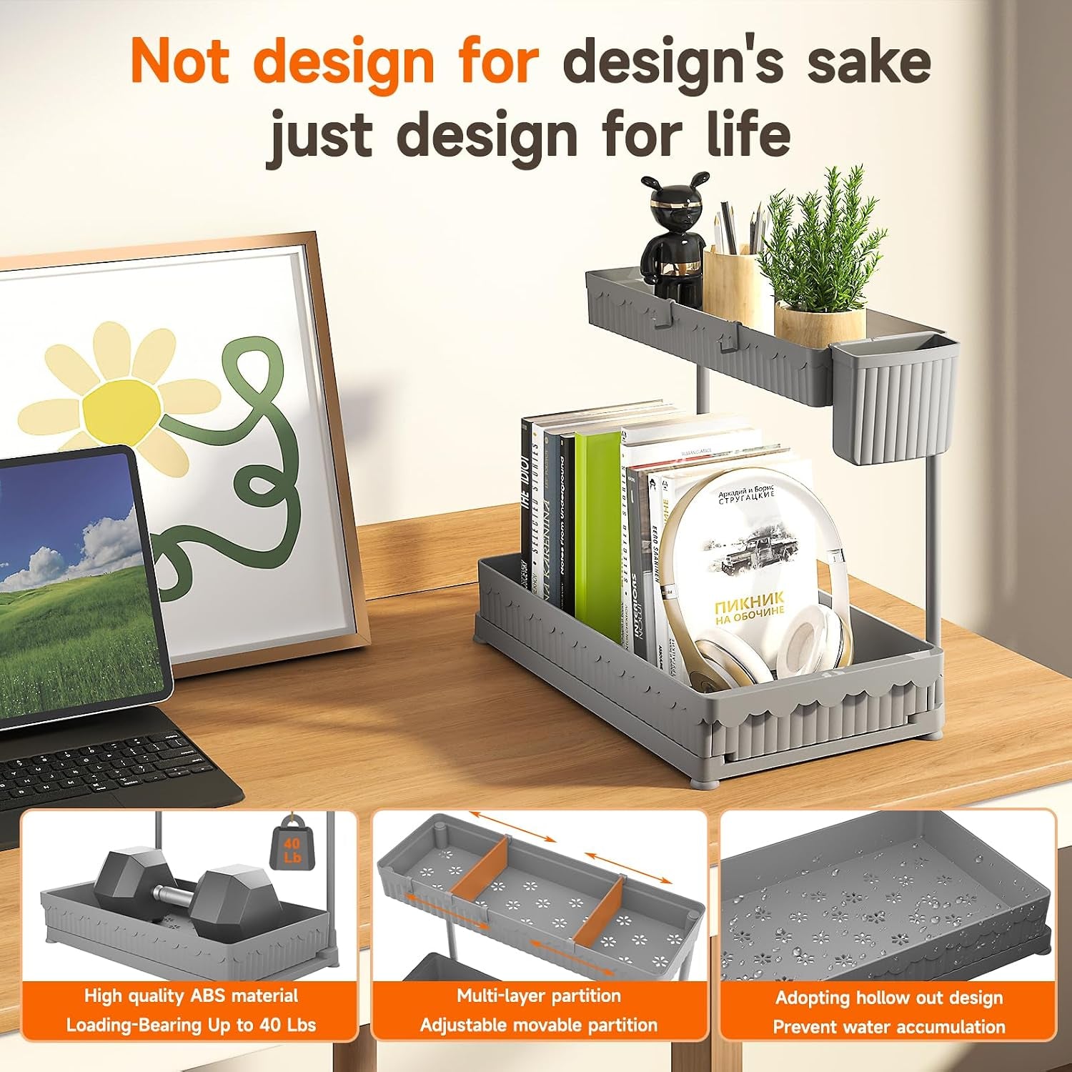 3-Pack Sliding Under-Sink Organizer
