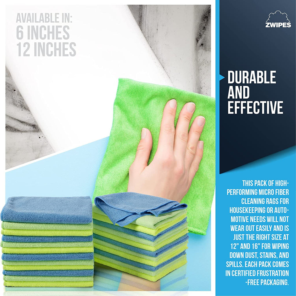 12-Pack Microfiber Cleaning Cloths