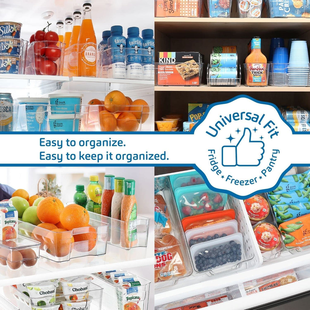 Clear Refrigerator Organizer Bin Set
