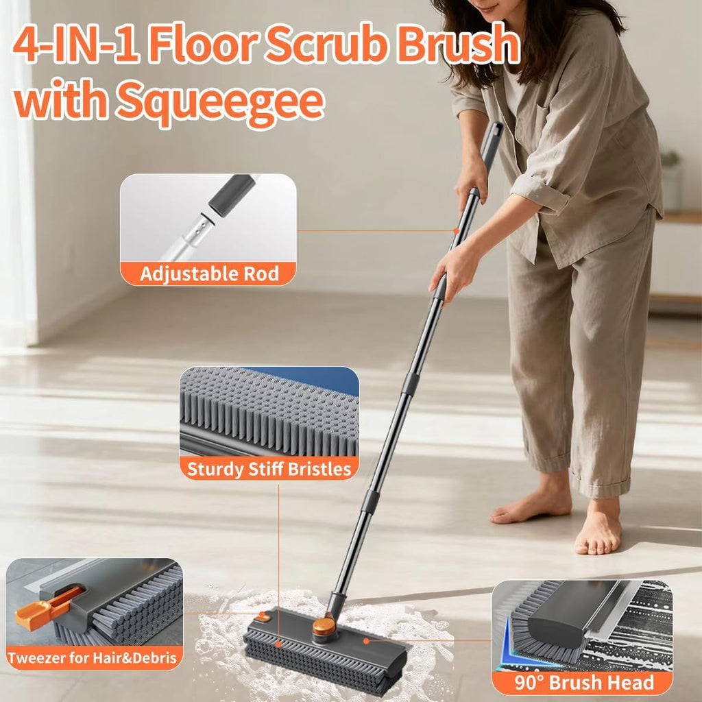 3-in-1 floor scrubber silicone squeegee